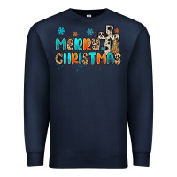 Navy western merry christmas Premium Sweatshirt - MaliasSmallBusiness