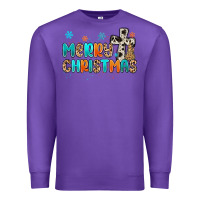 Purple western merry christmas Premium Sweatshirt - MaliasSmallBusiness