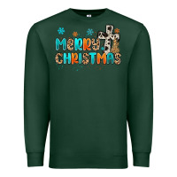 Sports Green western merry christmas Premium Sweatshirt - MaliasSmallBusiness