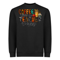 Black coffee gives me teacher Heavyweight Sweatshirt - CowhideDigitalArt