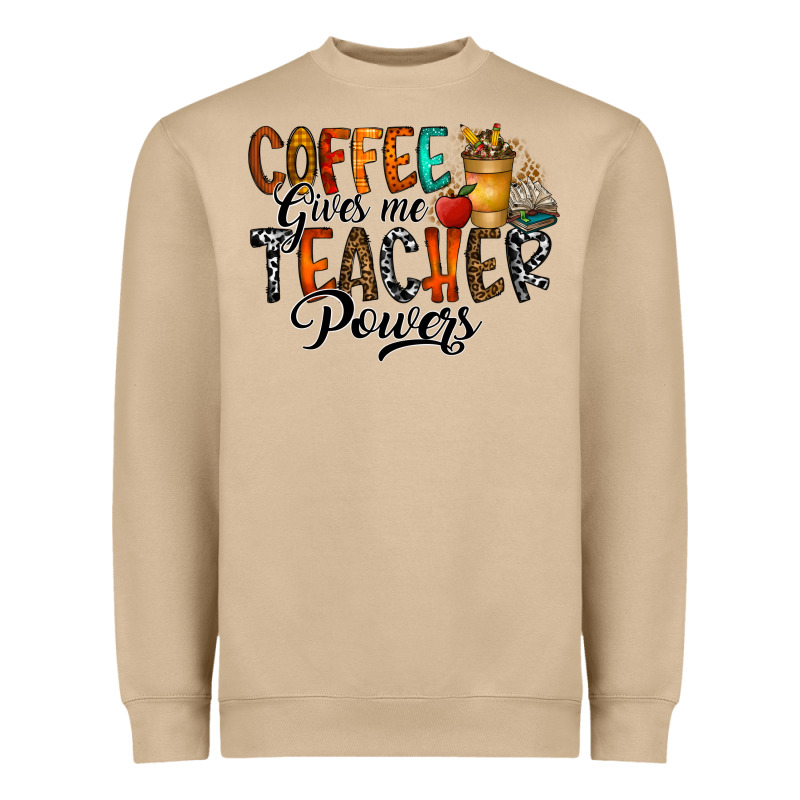 Coffee Gives Me Teacher Heavyweight Sweatshirt by CowhideDigitalArt | Teevron