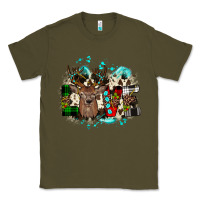 Army Green love wood slice ornament Classic Tee - JahusDesignShop