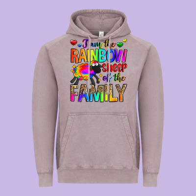 I Am The Rainbow Sheep Of The Family Vintage Hoodie Designed By Zillion Design Studio