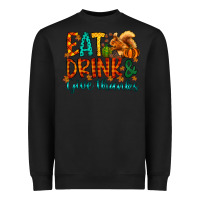 Black eat drink give thanks Heavyweight Sweatshirt - CowhideDigitalArt