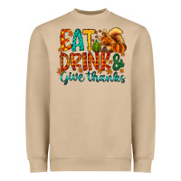Mushroom eat drink give thanks Heavyweight Sweatshirt - CowhideDigitalArt