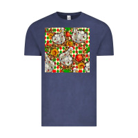 Vintage Denim christmas leopard duck Vintage Tee - FaDigitalArtStudio