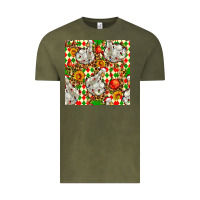 Vintage Olive christmas leopard duck Vintage Tee - FaDigitalArtStudio