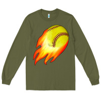 Army Green softball Long Sleeve Tee - JahusDesignShop