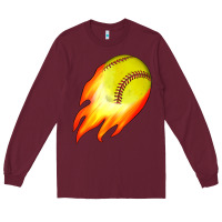 Burgundy softball Long Sleeve Tee - JahusDesignShop