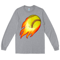Heather Grey softball Long Sleeve Tee - JahusDesignShop