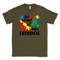 Army Green the magic is in our differences Classic Tee - CowhideDigitalArt