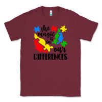 Burgundy the magic is in our differences Classic Tee - CowhideDigitalArt