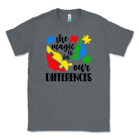 Charcoal Heather the magic is in our differences Classic Tee - CowhideDigitalArt
