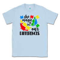 Dusty Blue the magic is in our differences Classic Tee - CowhideDigitalArt