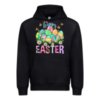 Foreset Green Happy Easter with eggs Urban Hoodie - NancyCooperArtShop