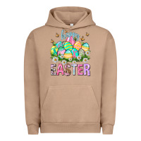 Pigment Burro Happy Easter with eggs Urban Hoodie - NancyCooperArtShop