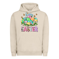 Pigment French Oak Happy Easter with eggs Urban Hoodie - NancyCooperArtShop