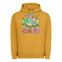 Pigment Peanut Butter Happy Easter with eggs Urban Hoodie - NancyCooperArtShop