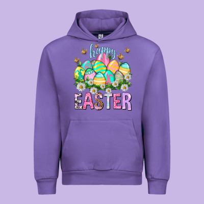 Happy Easter With Eggs Urban Hoodie Designed By Nancycooperartshop