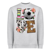 Heather Grey western love soccer Heavyweight Sweatshirt - HRA Design Shop