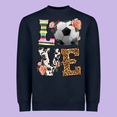 Western Love Soccer Heavyweight Sweatshirt Designed By Hra Design Shop