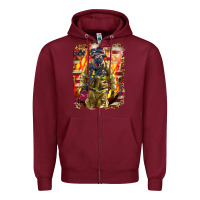 Burgundy Firefighter Fire And American Zipper Hoodie - LillyAllenDesigns