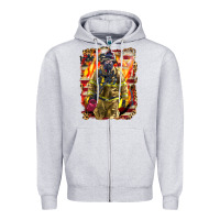 Heather Grey Firefighter Fire And American Zipper Hoodie - LillyAllenDesigns