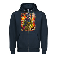 Navy Firefighter Fire And American Zipper Hoodie - LillyAllenDesigns