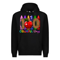 Black 100 colorful day s Premium Hoodie - Artiststas
