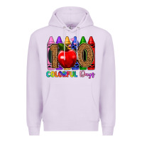 Lilac 100 colorful day s Premium Hoodie - Artiststas