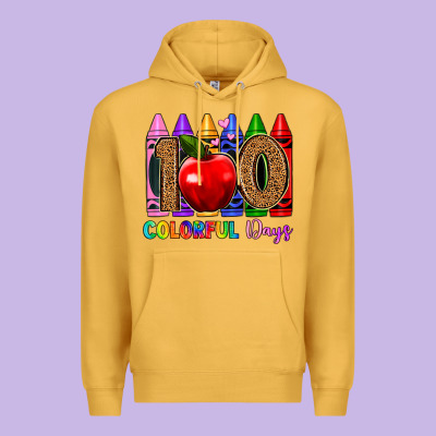 100 Colorful Day S Premium Hoodie Designed By Artiststas