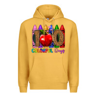 Mustard 100 colorful day s Premium Hoodie - Artiststas