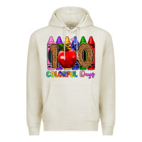 Oatmeal Heather 100 colorful day s Premium Hoodie - Artiststas