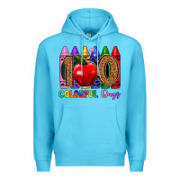 Ocean Blue 100 colorful day s Premium Hoodie - Artiststas
