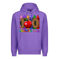 Purple 100 colorful day s Premium Hoodie - Artiststas