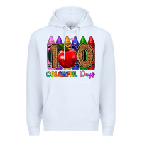 White 100 colorful day s Premium Hoodie - Artiststas