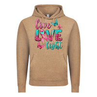 Vintage Coffee Live Love Fight Breast Cancer Vintage Hoodie - texasbilliewilder
