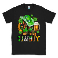 Black one lucky  cowboy with hat and boots Classic Tee - AdoDesignShop