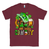 Burgundy one lucky  cowboy with hat and boots Classic Tee - AdoDesignShop