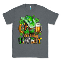 Charcoal Heather one lucky  cowboy with hat and boots Classic Tee - AdoDesignShop