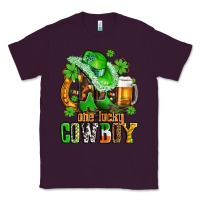 Plum one lucky  cowboy with hat and boots Classic Tee - AdoDesignShop