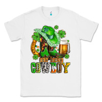 White one lucky  cowboy with hat and boots Classic Tee - AdoDesignShop