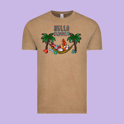 Hello Summer Vintage Tee Designed By Cowhidedigitalart