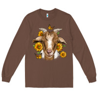 Chestnut sunflower goat Long Sleeve Tee - Jasminsmagicworld