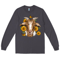 Smoke sunflower goat Long Sleeve Tee - Jasminsmagicworld