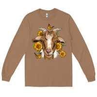 Toasted Coconut sunflower goat Long Sleeve Tee - Jasminsmagicworld