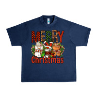 Navy Merry Christmas Coffee Cups Urban Heavy Tee - FaDigitalArtStudio