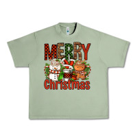 Oil Green Merry Christmas Coffee Cups Urban Heavy Tee - FaDigitalArtStudio