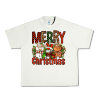 Pistachio Merry Christmas Coffee Cups Urban Heavy Tee - FaDigitalArtStudio