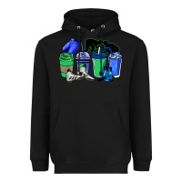 Black wrestling coffee cups Heavyweight Hoodie - NancyCooperArtShop